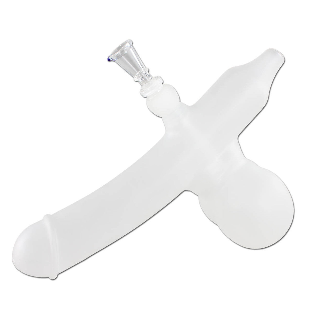 Glasbong DICK sandgestrahlt