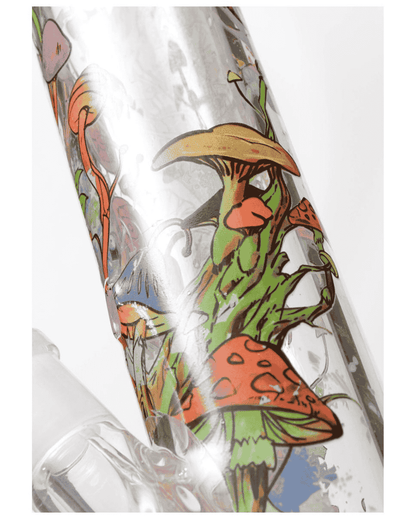 Glasbong mit Diffusorchillum und Kickloch auf der Vorderseite