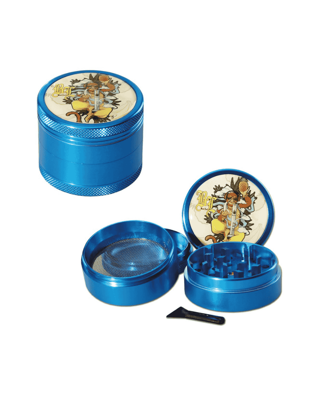 Bong-Komplettset im Tragekoffer mit Hanuman-Grinder und Tray