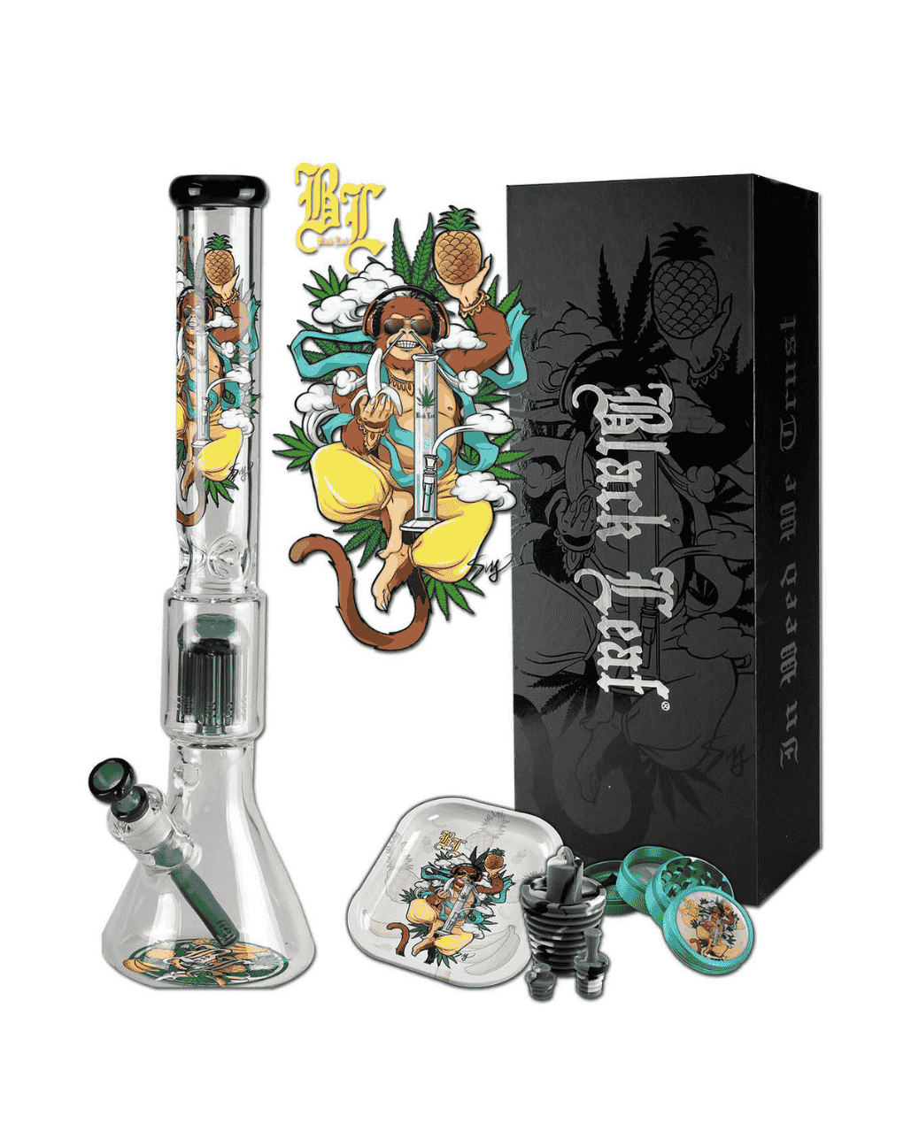 Große Kofferbong von Black Leaf mit Hanuman-Motiv und Zubehörset