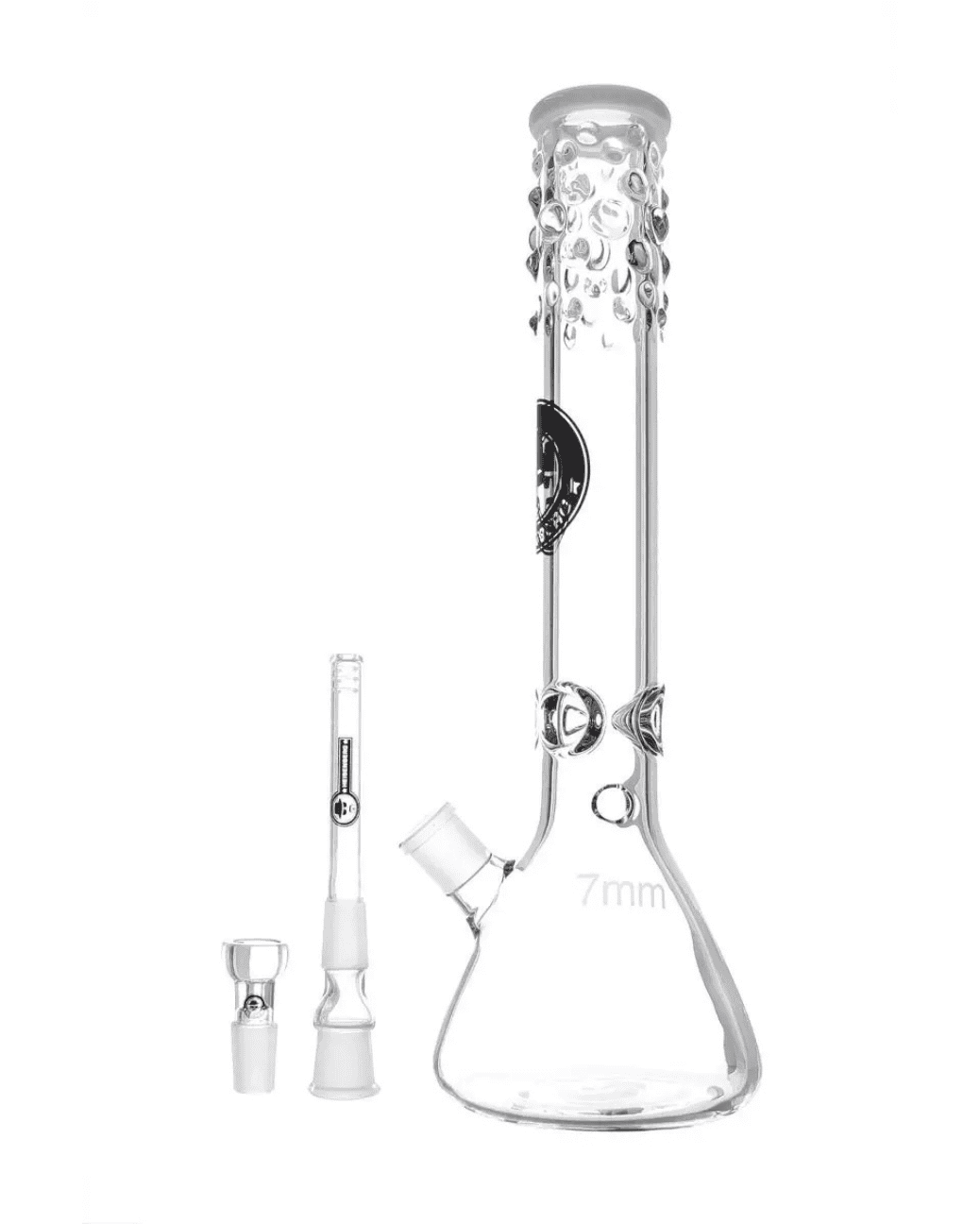 40 cm Glasbong mit Schlitzdiffusor und Kickloch