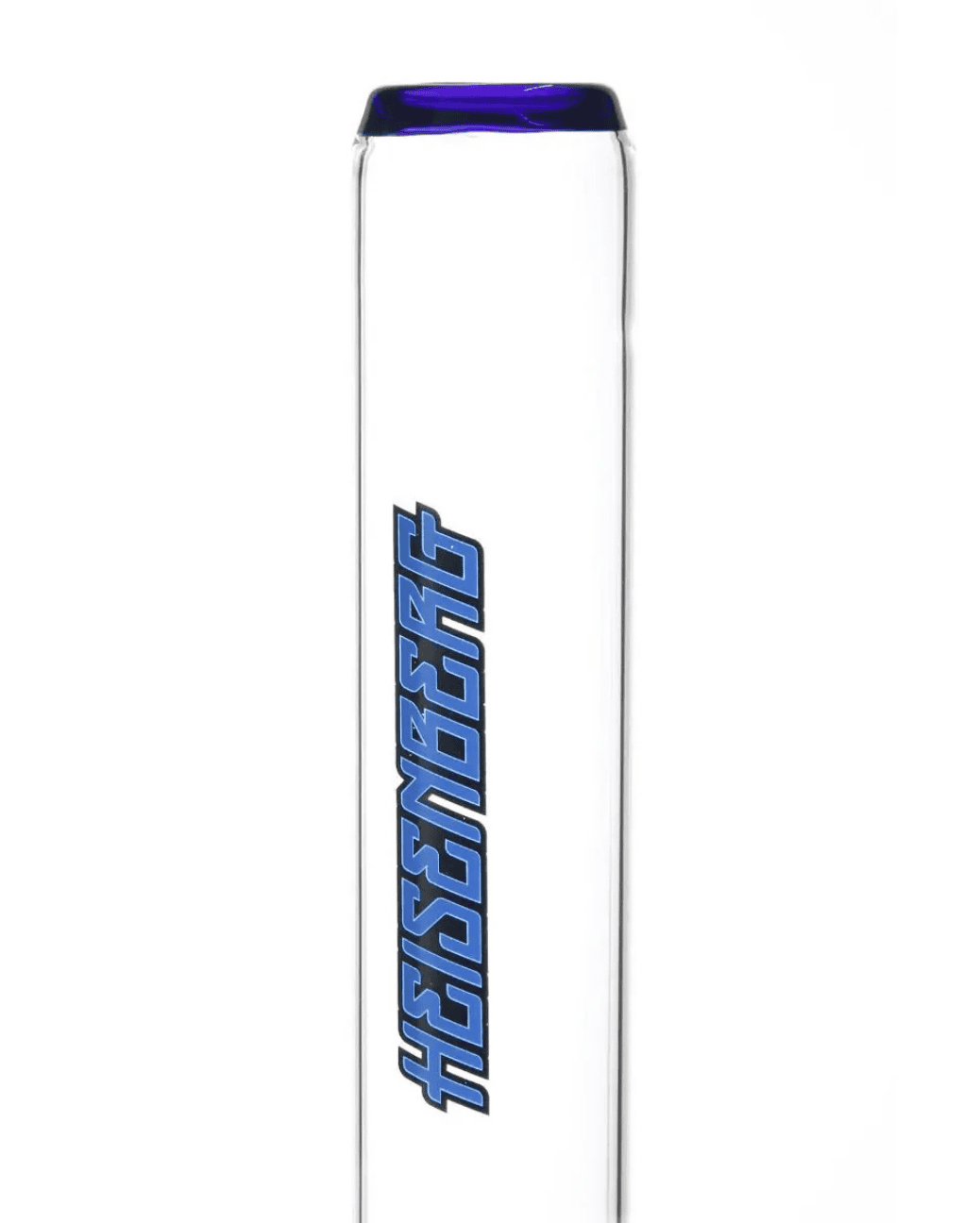 Große Heisenberg Bong mit blauem Rand und Mundstück
