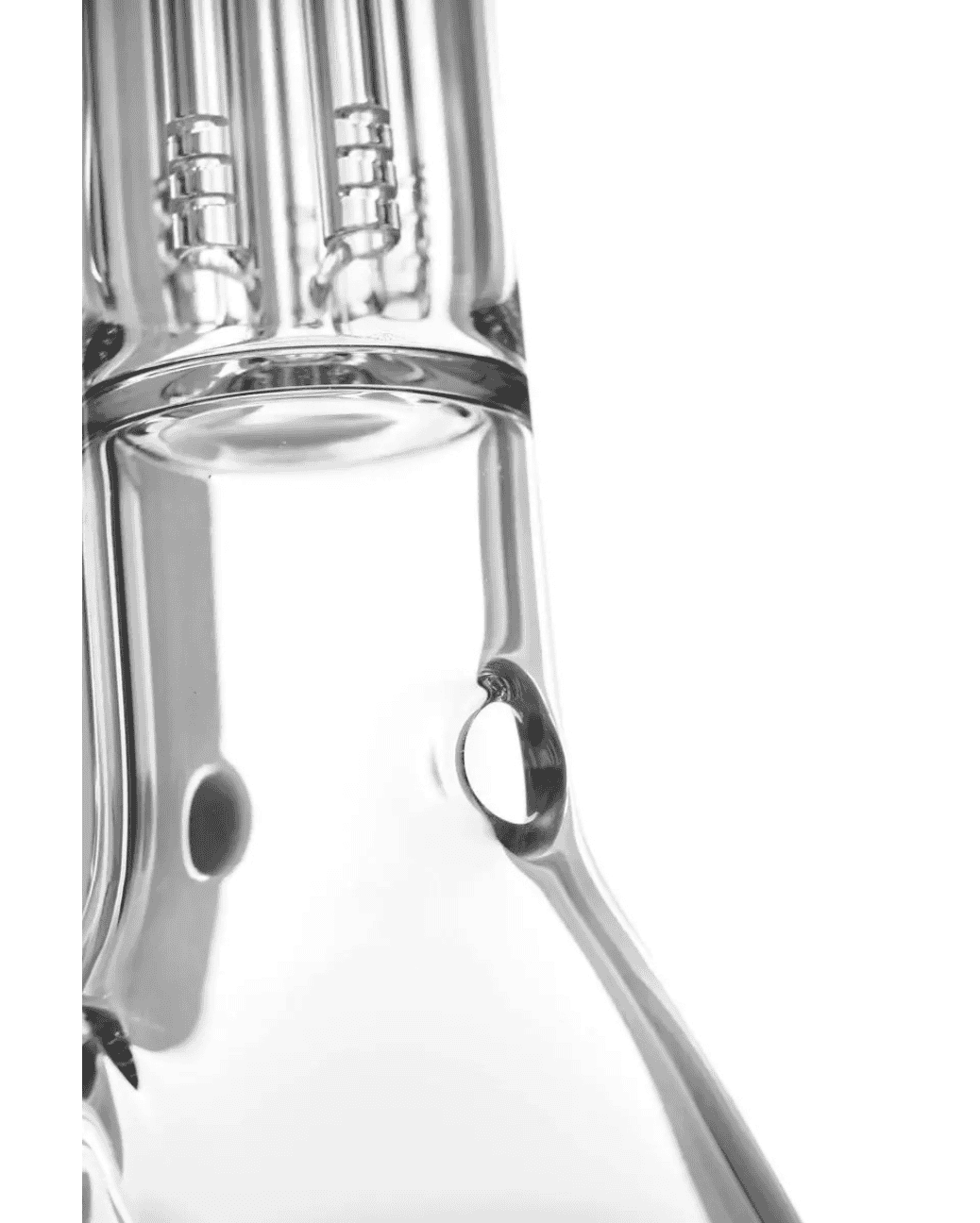  Bong mit Single Perc und Kickloch aus Borosilikatglas