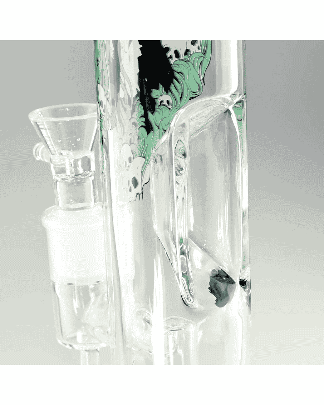 Detailansicht Hempmaster Motiv auf Glas