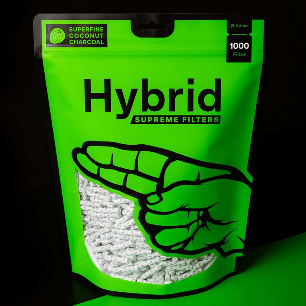Hybrid Supreme Zellstoff-/Aktivkohlefilter 6,4 mm (1.000er Pack)