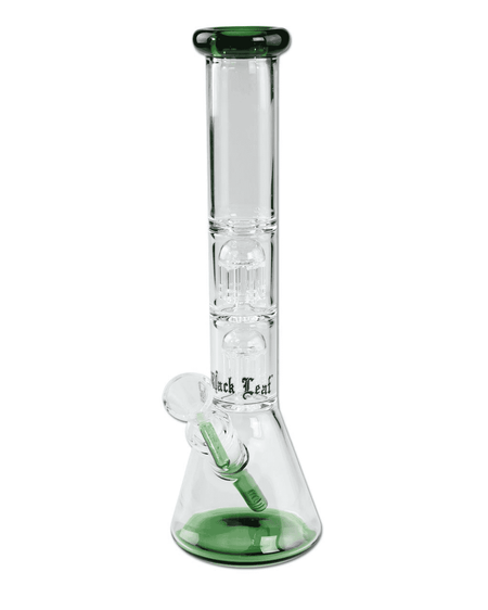 Icebong von Black Leaf mit grünem Glas und doppeltem Baumperkolator