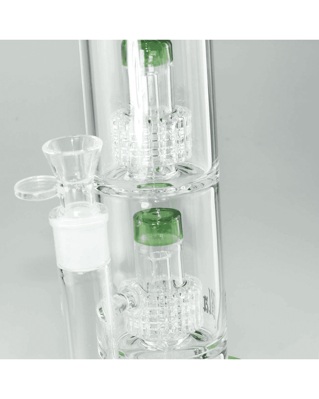Icebong mit zwei Trommelperkolatoren in der Frontalansicht