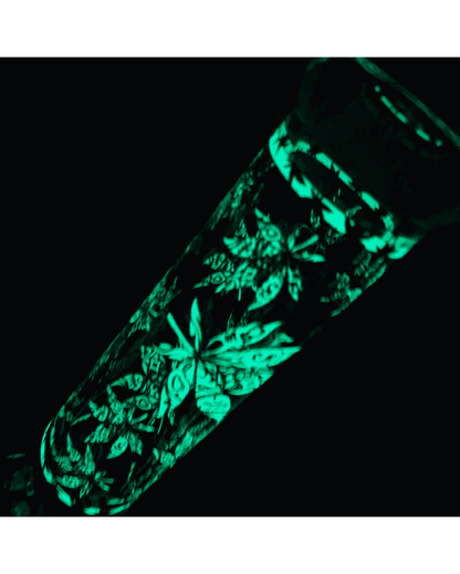 Leuchtende Icebong mit schwarz-weiß Muster von Black Leaf