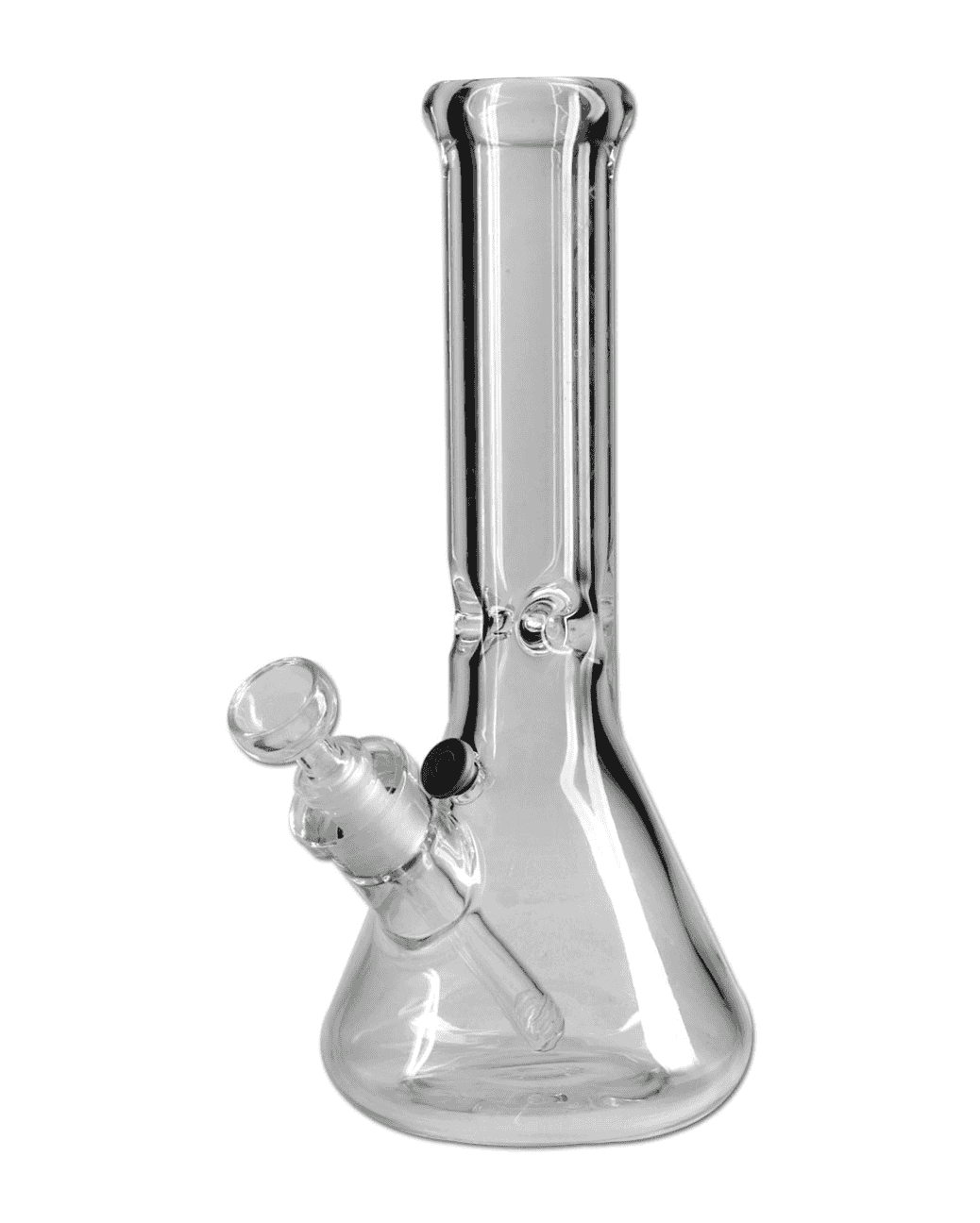 Klare Glasbong Kolbenform ohne Logo mit 9 mm Wandstärke