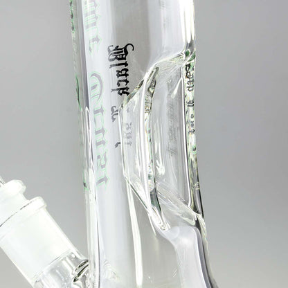 Black Leaf Bong mit Icecatcher, Kickloch und Schlitzdiffusor-Chillum