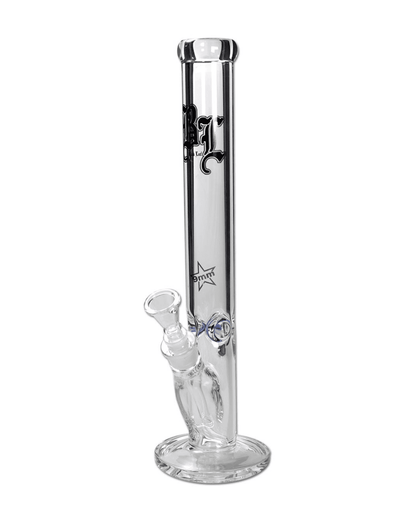 BL Zylinderbong Ice 9mm von Black Leaf in Klar/Blau mit Goldrand