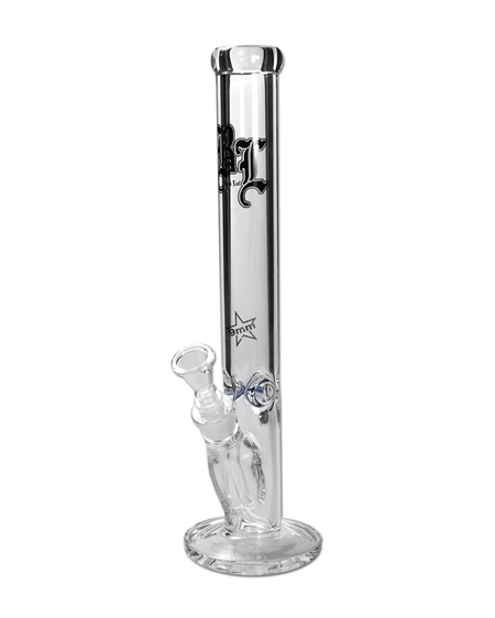 BL Zylinderbong Ice 9mm von Black Leaf in Klar/Blau mit Goldrand