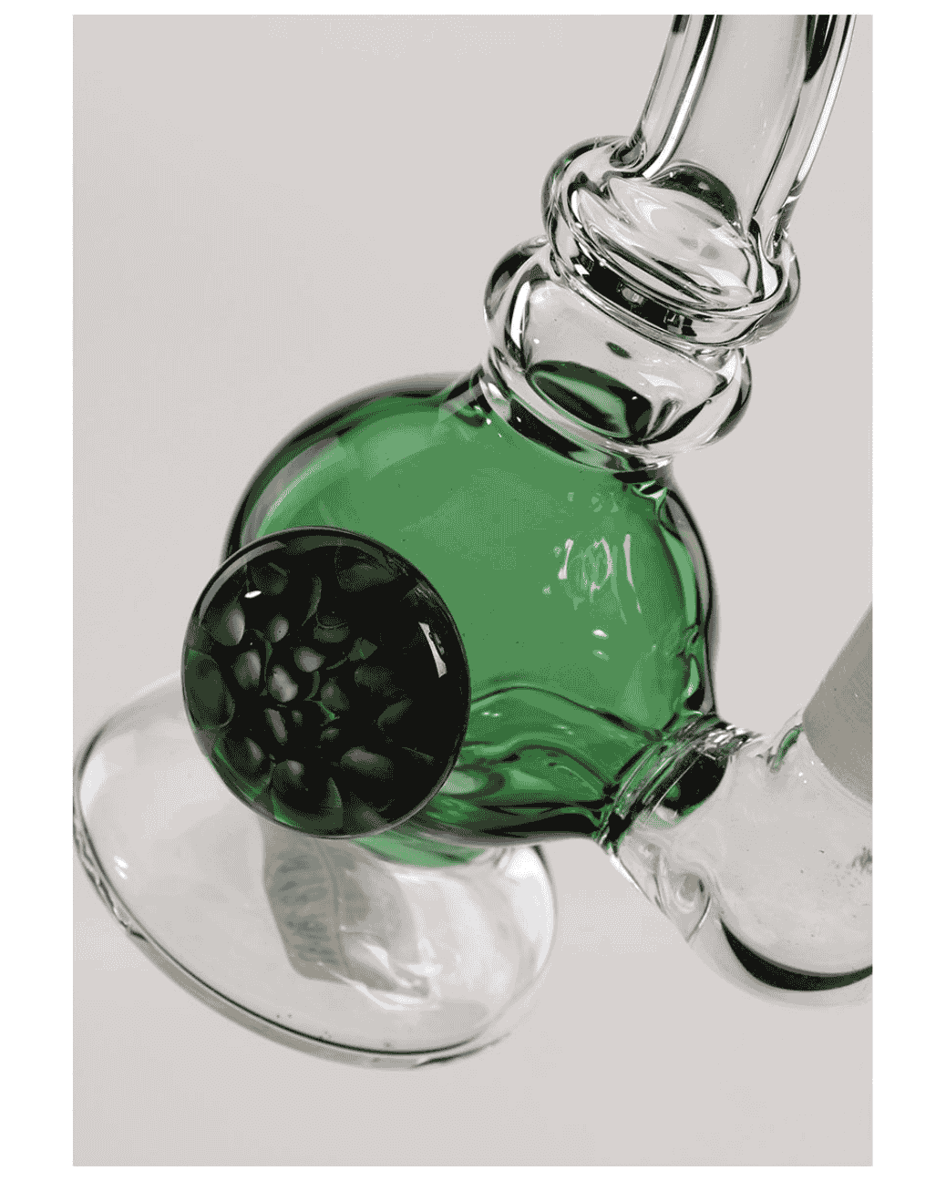 Minibong mit Glasblume in Blau