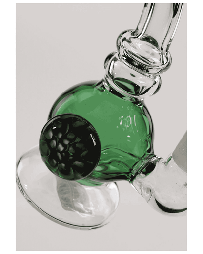 Minibong mit Glasblume in Blau
