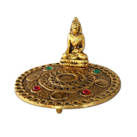 Räucherstäbchenhalter Metall Buddha - Weißmetall