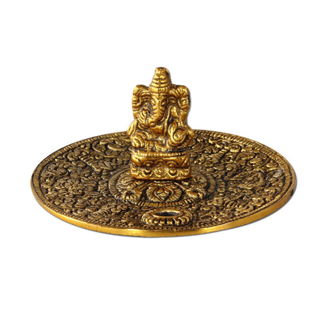 Räucherstäbchenhalter Metall Ganesha - Weißmetall