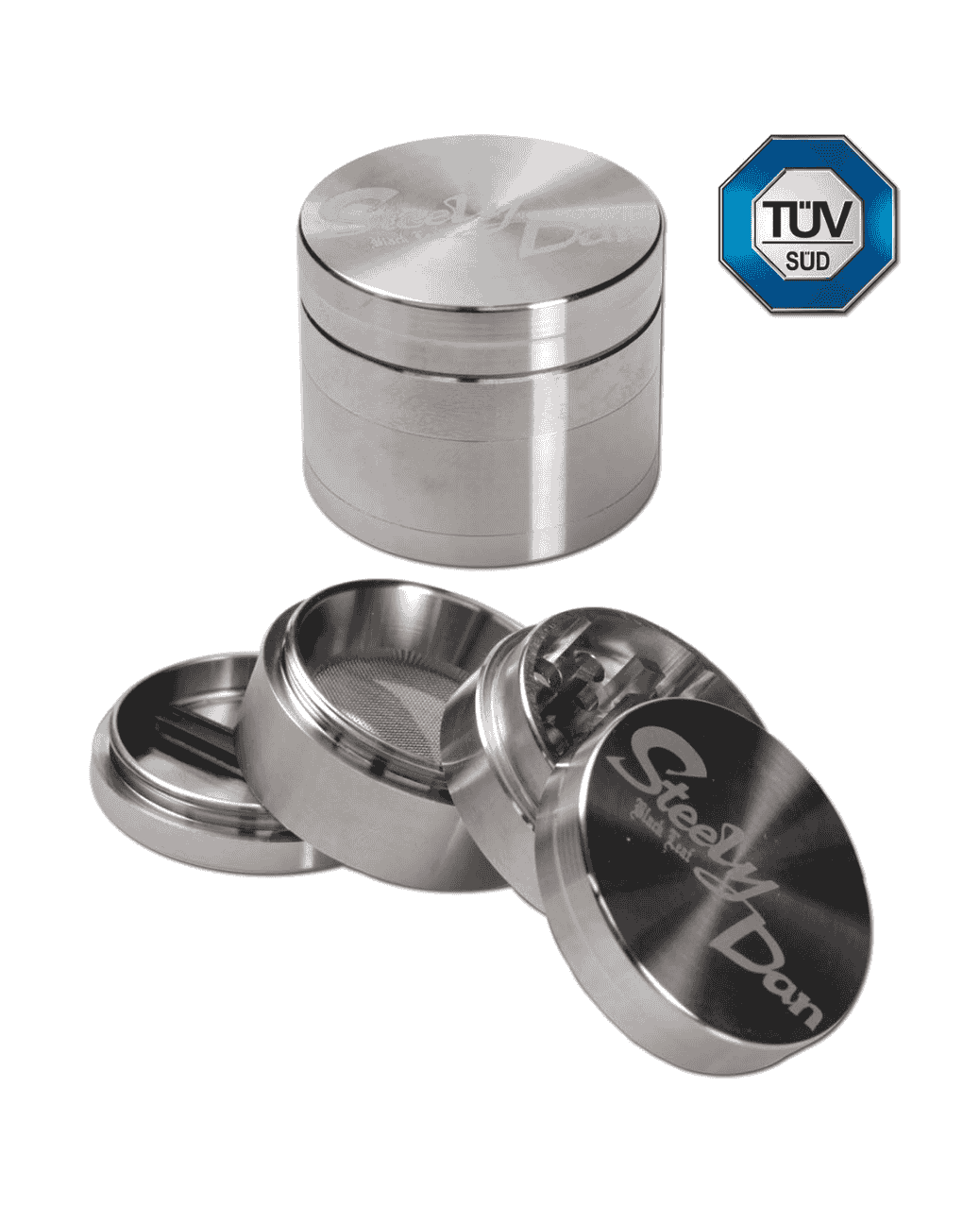 Steely Dan Grinder aus Edelstahl von Black Leaf – 4-teilig