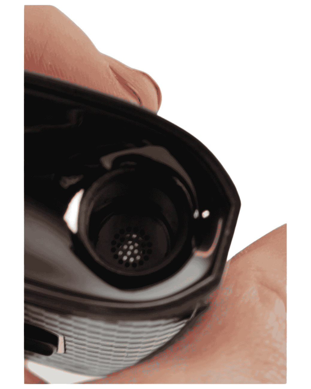 Heizkammer des XMAX Ace Vaporizers aus schwarzer Keramik