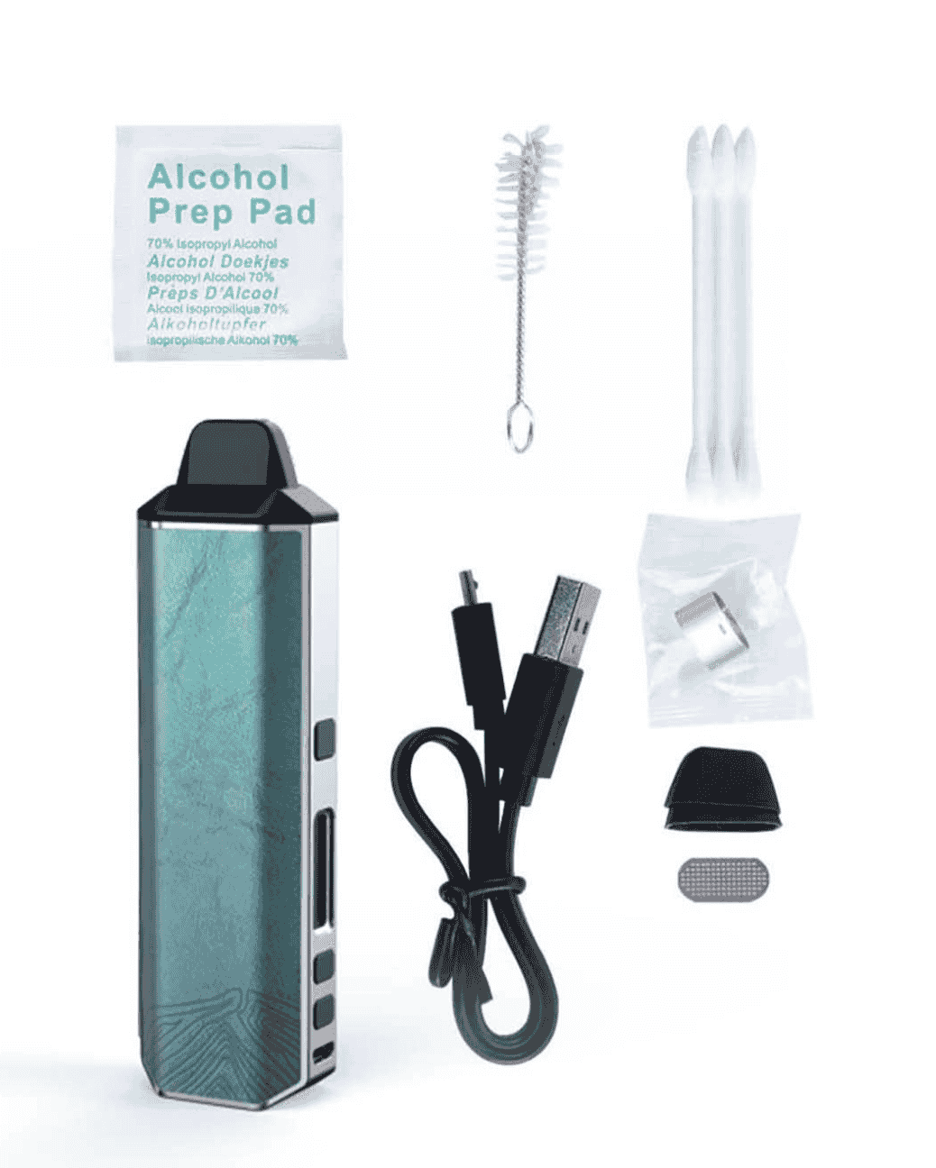 Lieferumfang des XVAPE Aria Vaporizers inklusive Zubehör