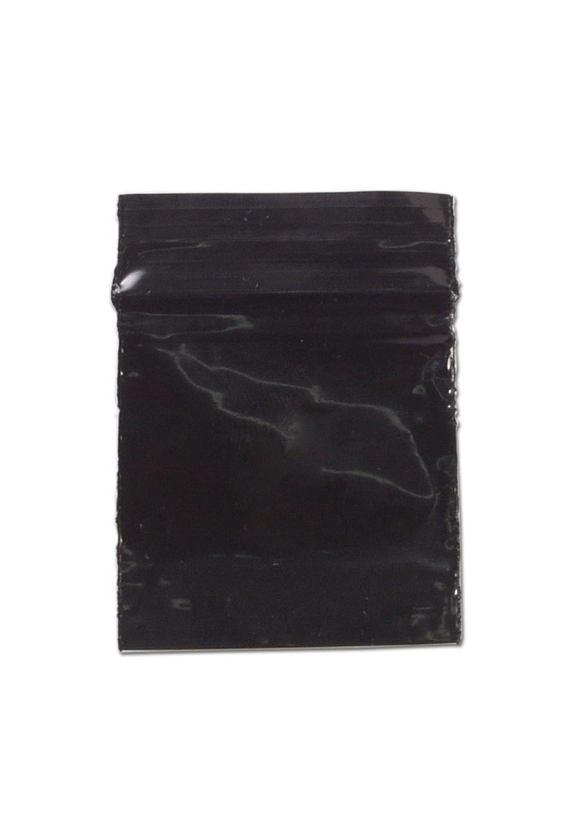 Schnellverschlussbeutel schwarz, neutral - 40×40 mm, 50 µm