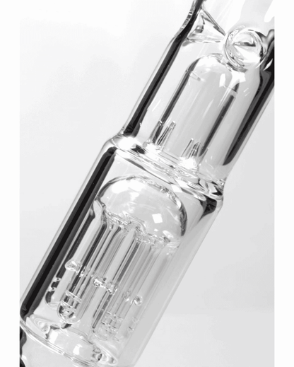 Zylinderbong mit Diffusor-Chillum, Schliffklemme und Eiskerben
